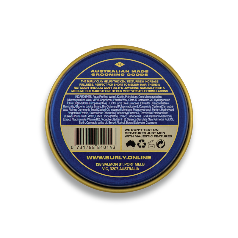 Australian Made Matte Styling Paste - 50ml - Firm Hold - Matte Finish - BURLY