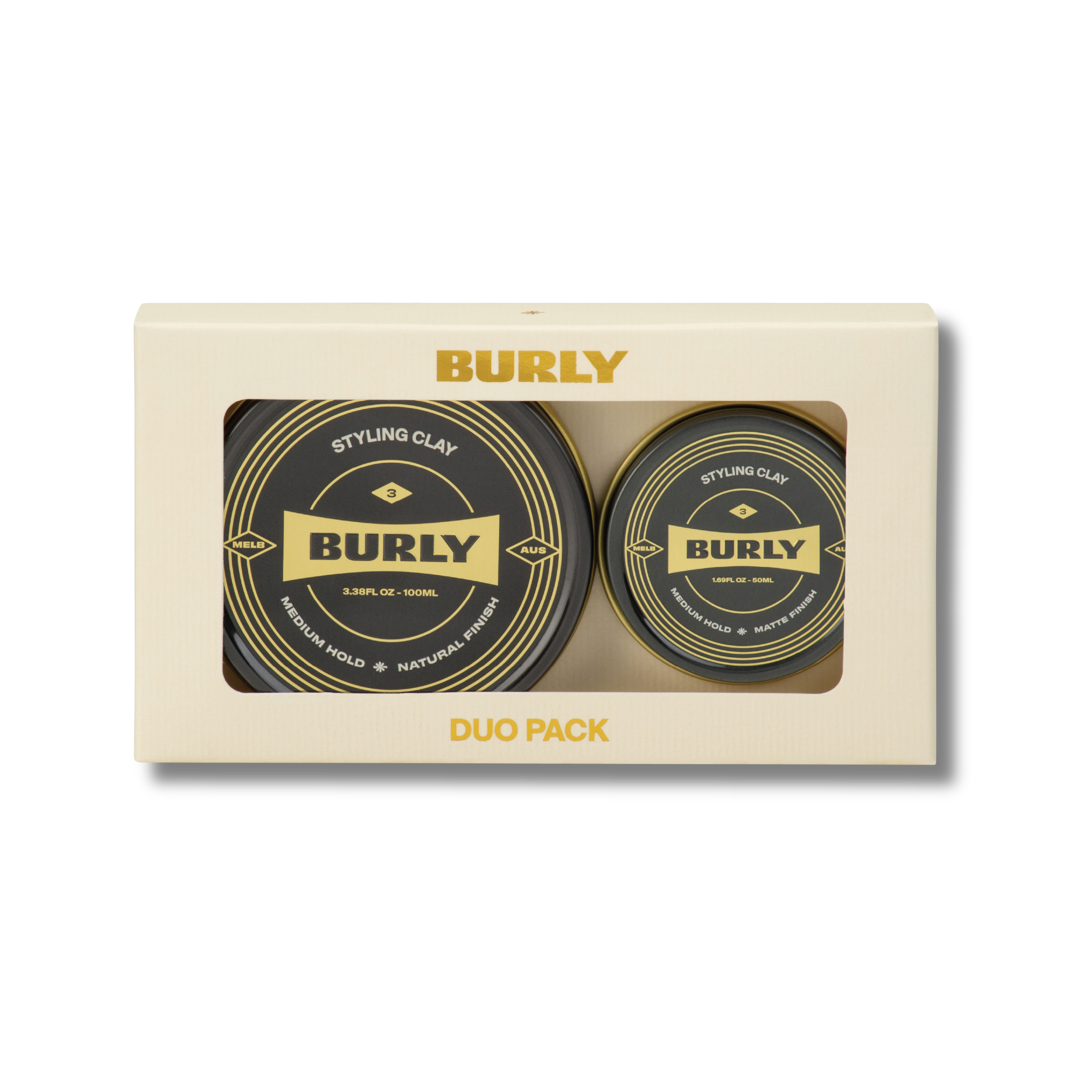 Clay - Duo Pack - 150ml - Medium Hold - Matte Finish - Australian Made